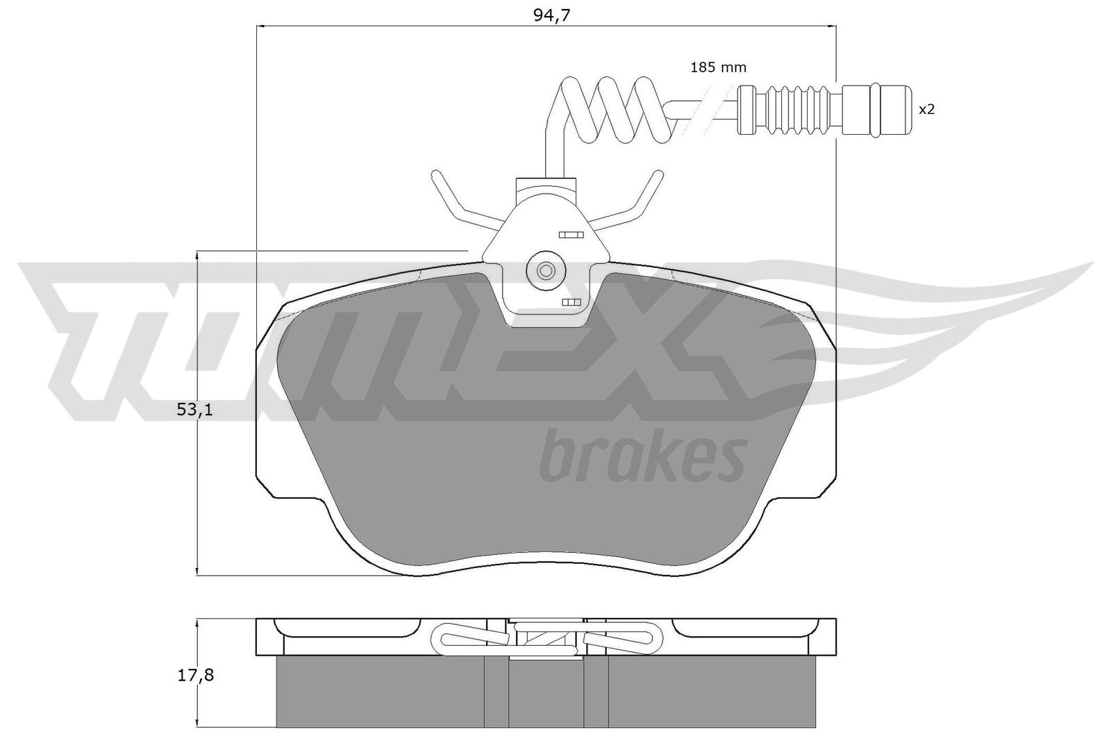 Sada brzdových platničiek kotúčovej brzdy TOMEX Brakes